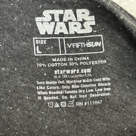 Star Wars T-Shirt Millennium Falcon Death Star Battle Adult Large Fifth Sun - Picture 5 of 5